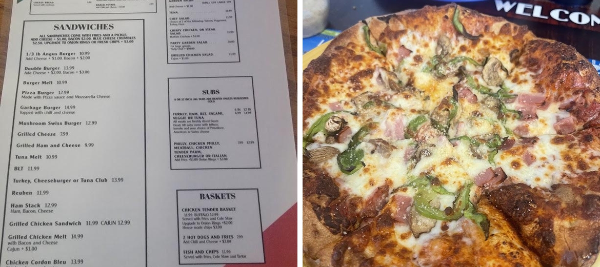 The New Faull Inn Menu